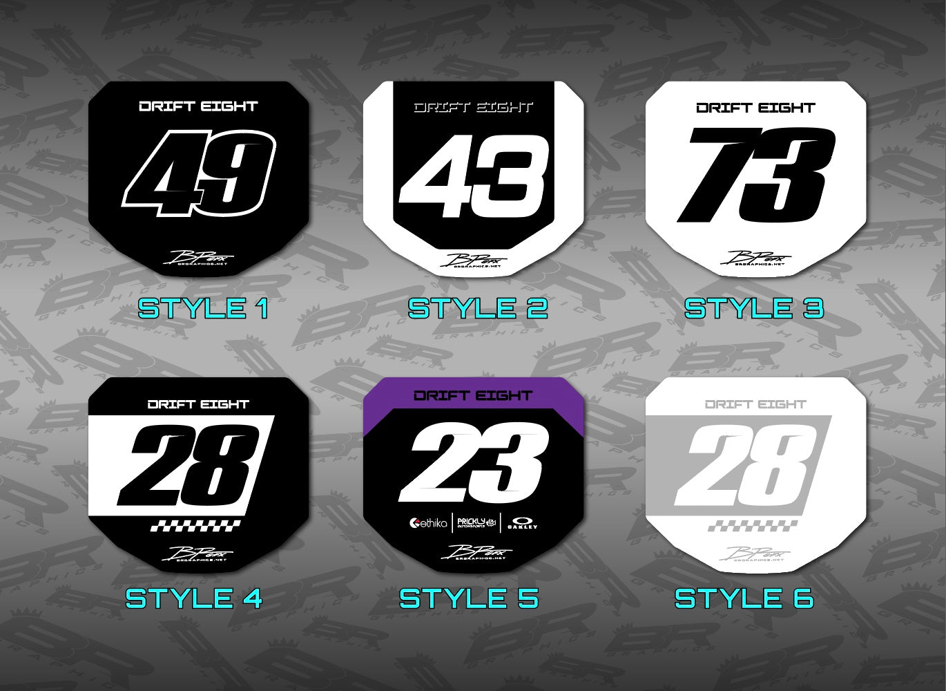 Drift Eight Plate Decal