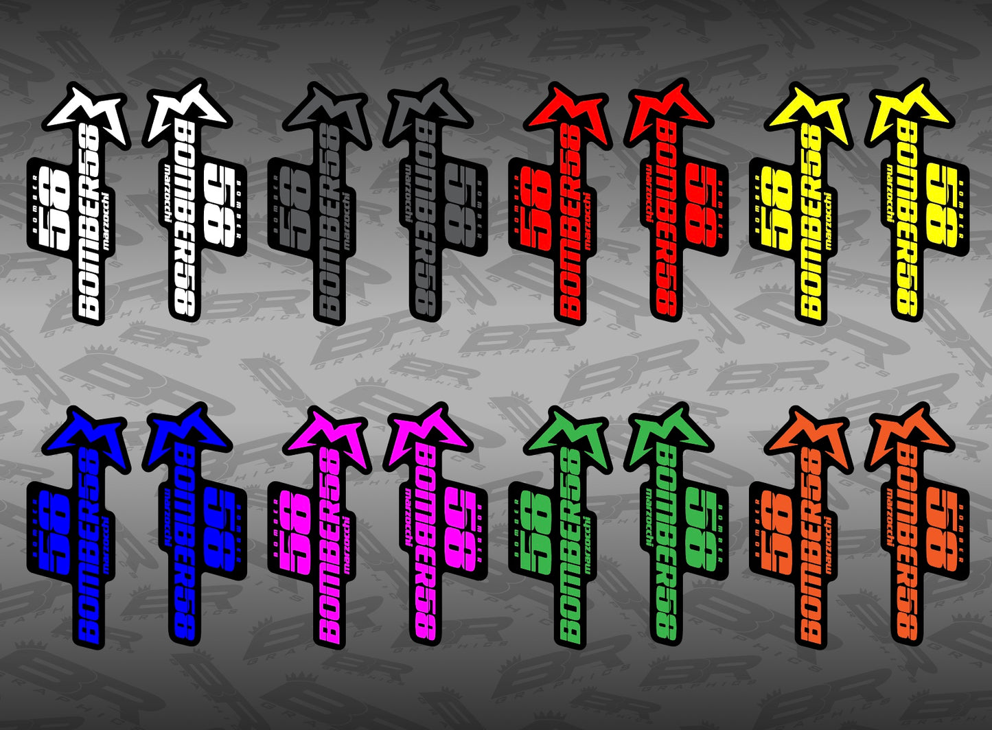 Bomber 58 Fork Decals